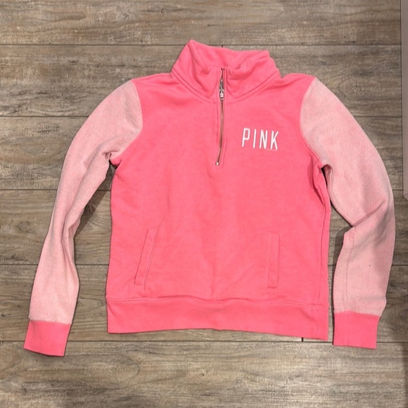 Pink Quarter-Zip Pullover - Picture 1 of 4